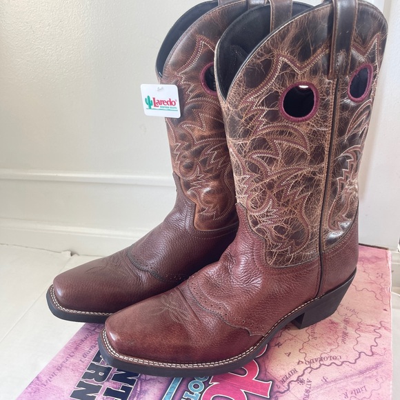 Laredo 68355 Men’s Western Cowboy Boots Brown Leather  Size 11D Western !Read ! - Picture 1 of 10
